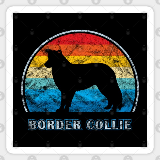 Border Collie Vintage Design Dog Sticker by millersye